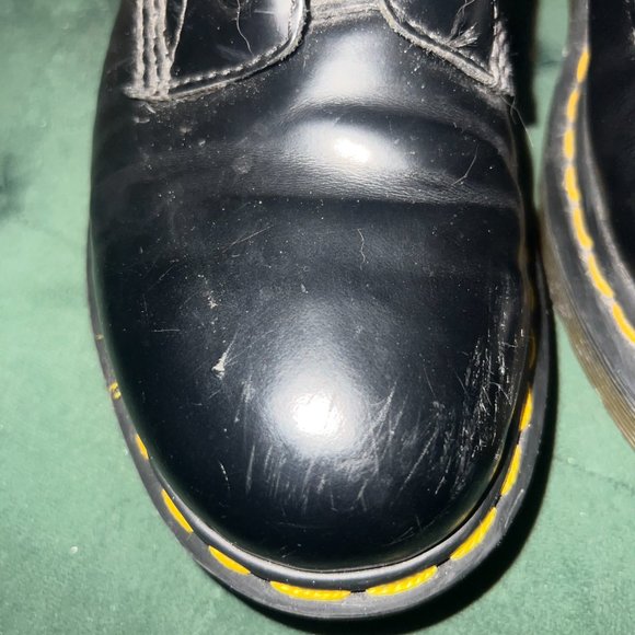 Doc Martens 1460 Lace Up Combat Boots in Black Smooth Leather, Size 8 - Picture 9 of 10